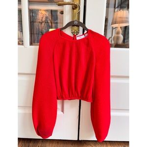 C/Meo Collective Balloon Sleeve Come in Waves Top